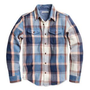 Outerknown California Street Plaid Blanket Flannel Shirt Large